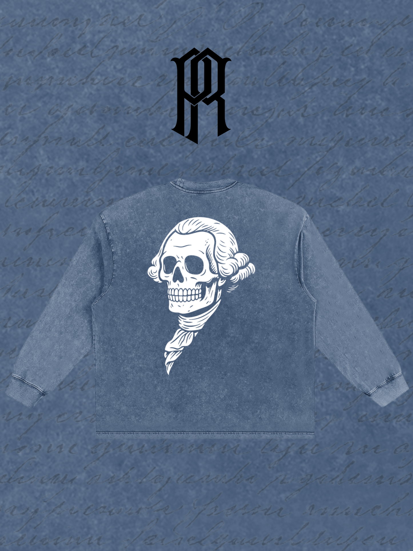 POOR RICHARD - Parchment Fade - Oversized Long Sleeve T-shirt