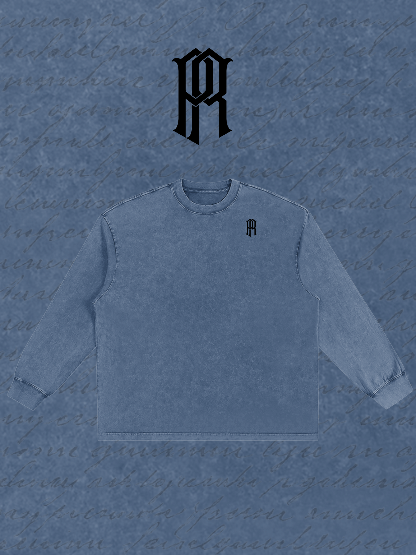 POOR RICHARD - Parchment Fade - Oversized Long Sleeve T-shirt