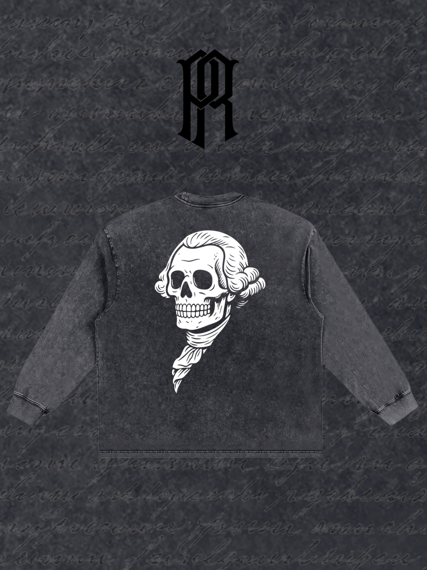 POOR RICHARD - Parchment Fade - Oversized Long Sleeve T-shirt