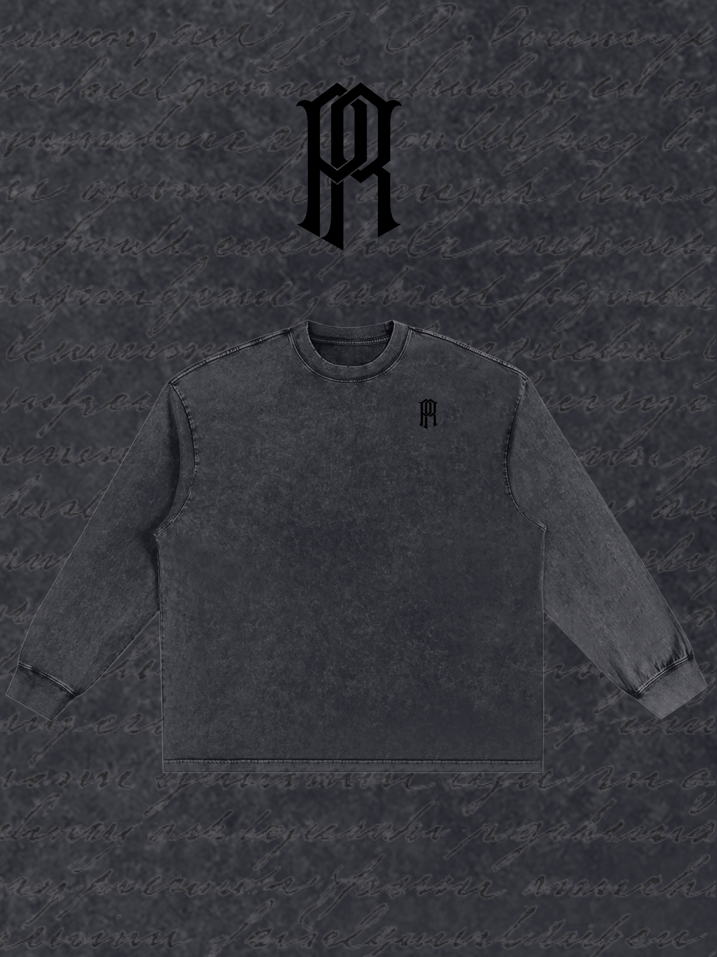 POOR RICHARD - Parchment Fade - Oversized Long Sleeve T-shirt