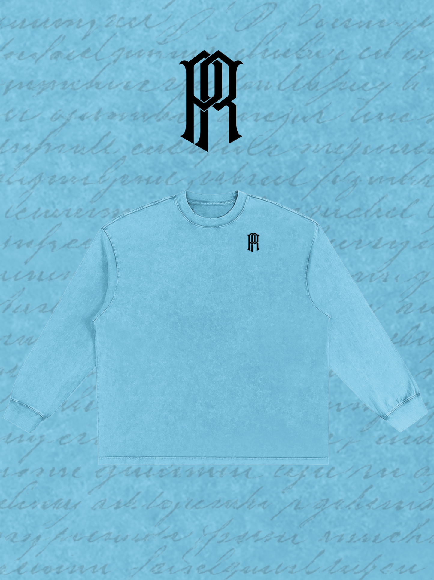 POOR RICHARD - Parchment Fade - Oversized Long Sleeve T-shirt