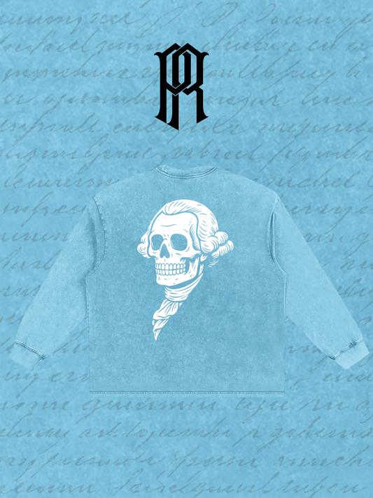 POOR RICHARD - Parchment Fade - Oversized Long Sleeve T-shirt